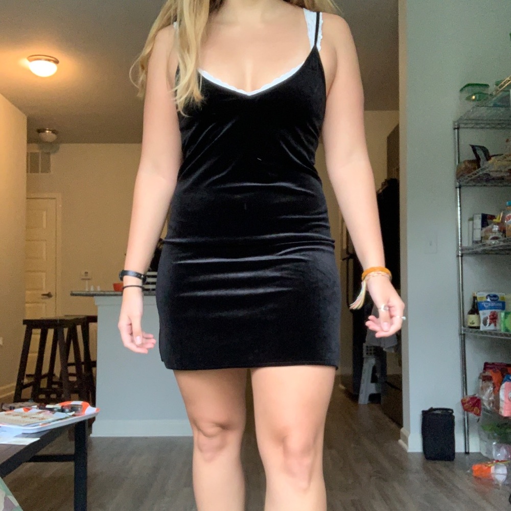 Black mini dress